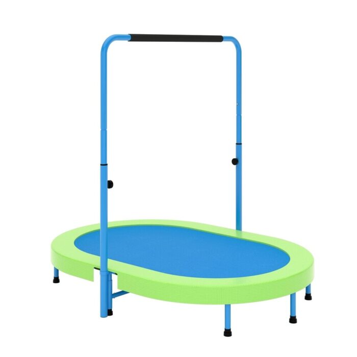 Mini Indoor Trampoline for Kids, Toddler Foldable Adjustable Trampoline with Handle for Play, Maximum Weight Capacity 220 lbs