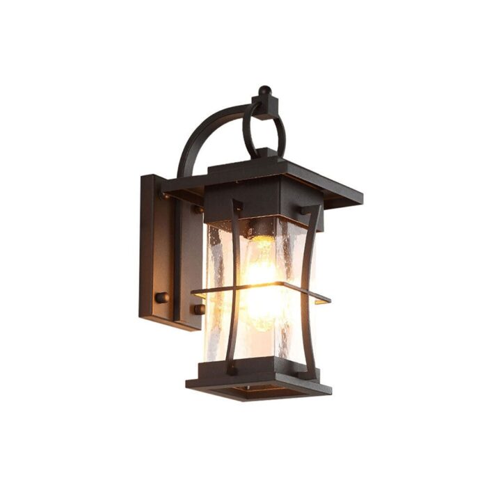 1 Light Modern Farmhouse Outdoor Wall Lighting in Black - 7in