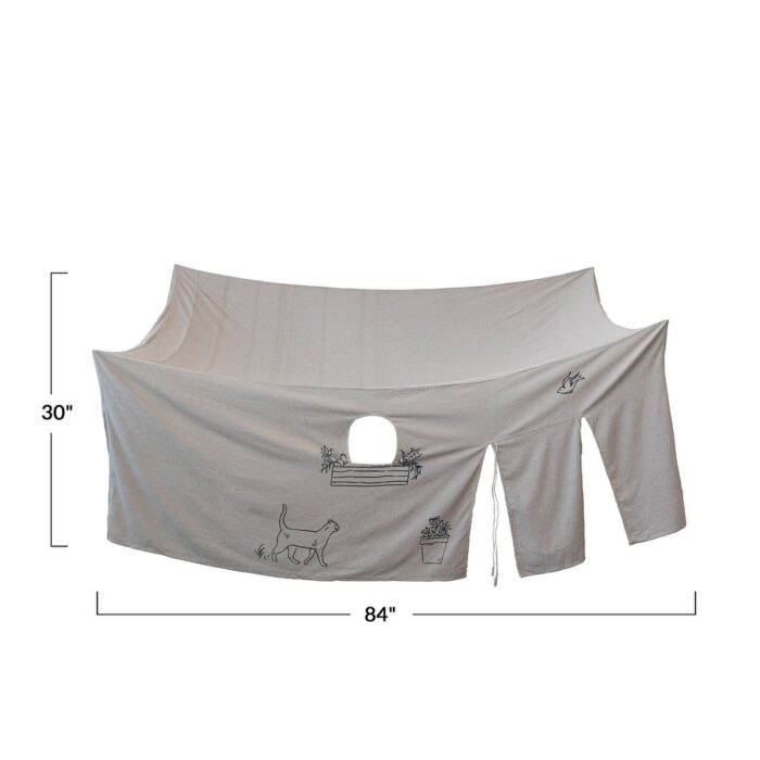Cotton Blend Tablecloth Playhouse - 84.0"L x 60.0"W x 30.0"H - Image 2