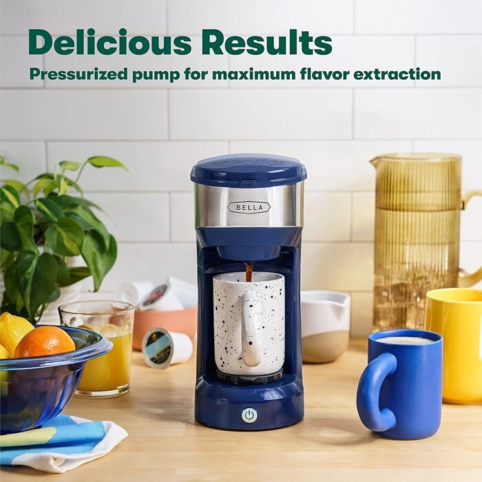 Dual Brew Single Serve Coffee Maker, Carefree Auto Shut Off & Adjustable Tray - Image 2