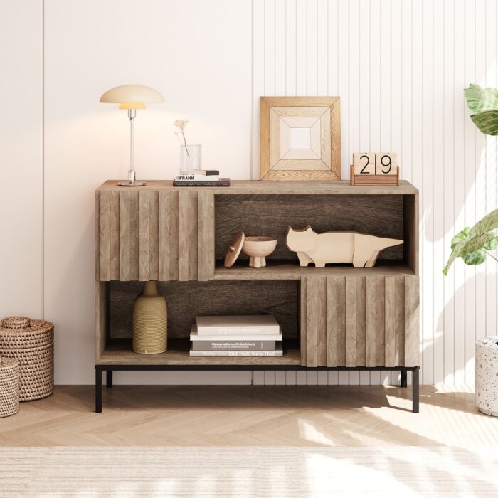 Entryway Table, Display Shelf, Modern Farmhouse Console Sofa Table with Storage - 16.3 x 43.9 x 30.3 inches