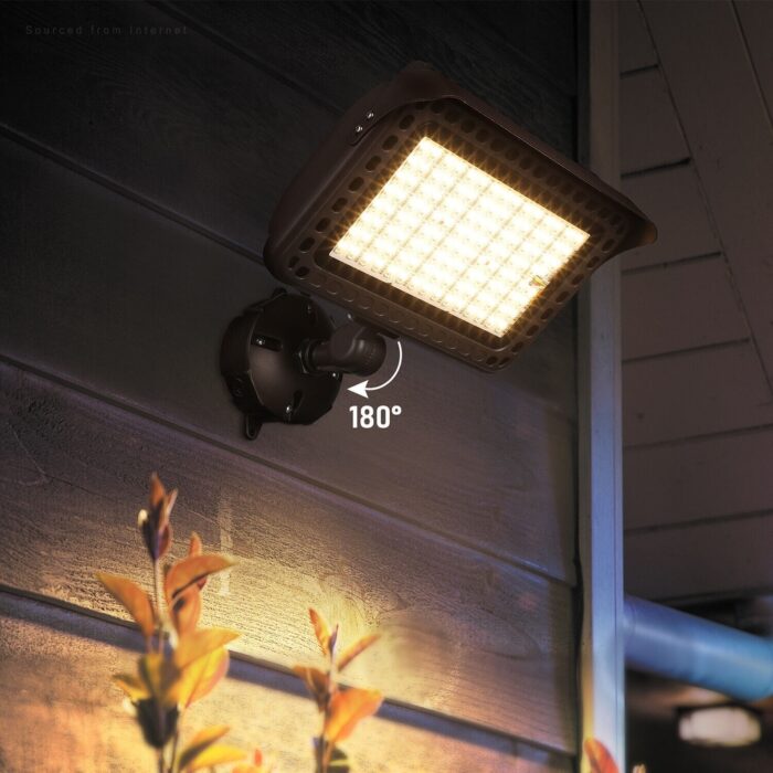 100W LED Smart Flood Light, Knuckle Mount, Commercial Security Lights