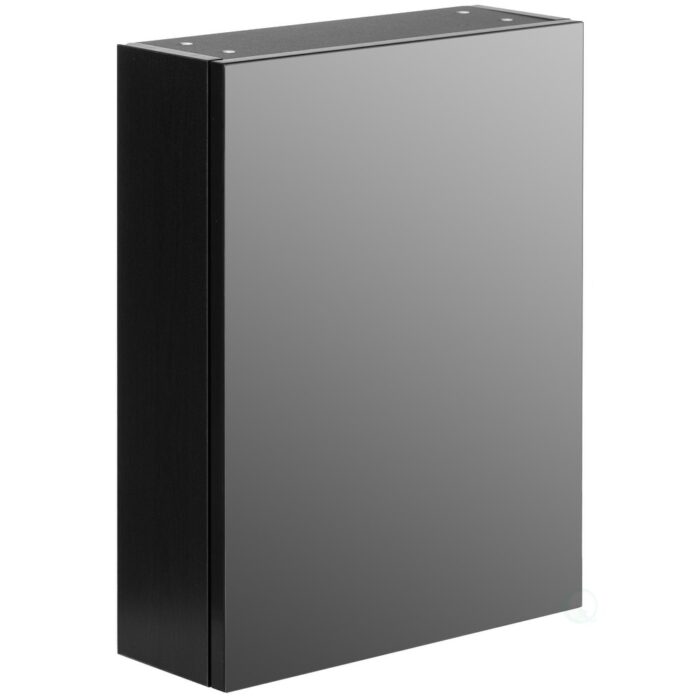 Wall Mount Bathroom Mirrored Storage Cabinet with Single Door | 2 Adjustable Shelves Medicine Wood Organizer Storage Furniture - Image 2