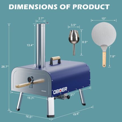 Pizza Oven Outdoor, Steel Pizza Maker with Built-in Thermometer - Image 2
