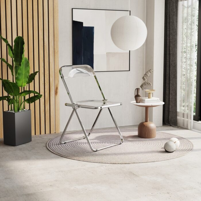 PC Plastic Transparent Folding Chair - Image 2