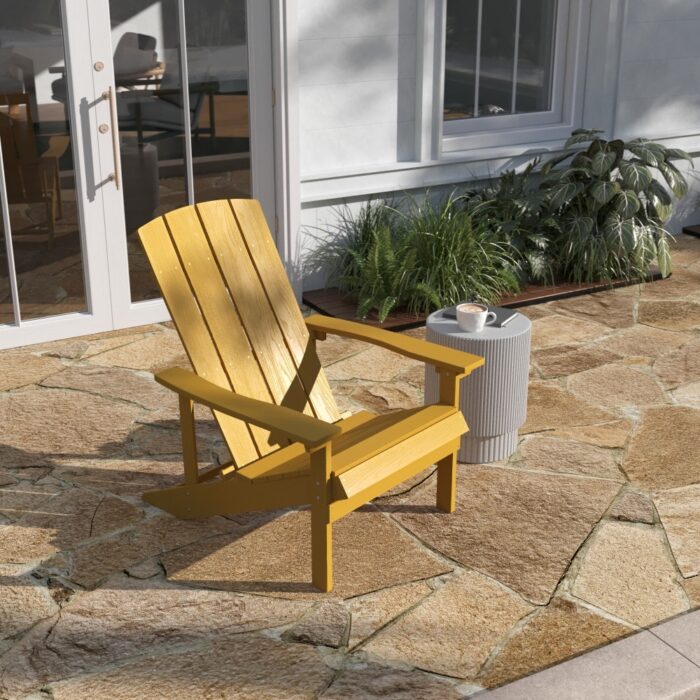Outdoor All-Weather Poly Resin Wood Adirondack Chair - Image 2