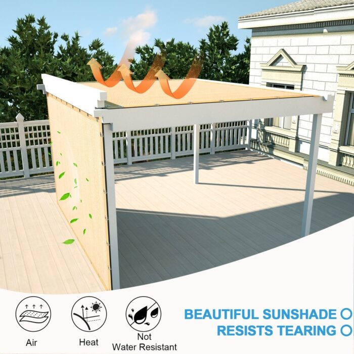 Artpuch Shade Fabric Sun Shade Cloth with Grommets GN08 for Pergola Replacement Shade Cover Canopy - Image 2
