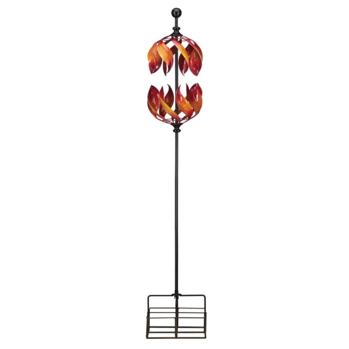 Vertical Wind Spinner - Double Flame - 11.5"X11.5"X65.75" - Image 2