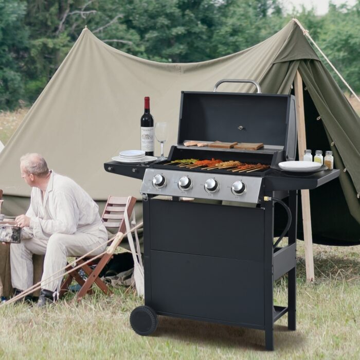 Stainless Steel 4 Burner Barbecue Gas Grill - 44.8