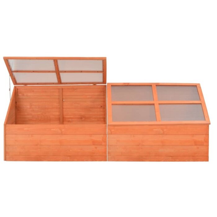 vidaXL Greenhouse Wood 70.9"x22.4"x24.4" - Image 2