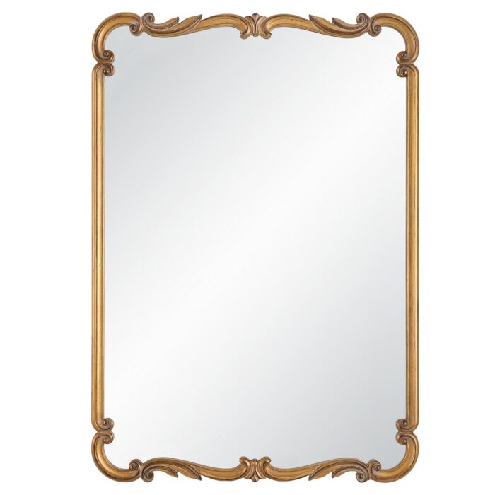 Porch & Den Antique Gold Decorative Victorian Wall Mirror