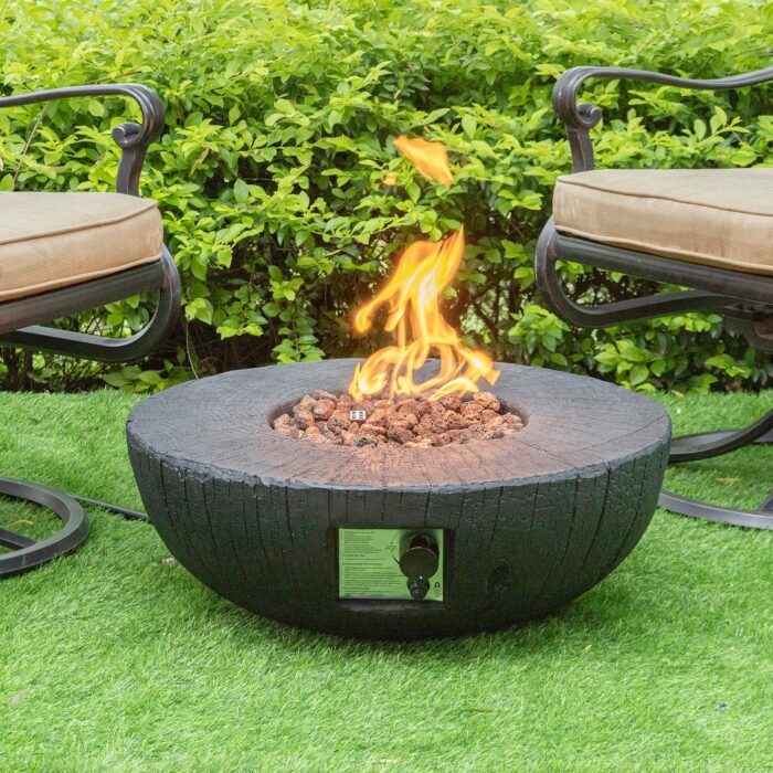 Auto-Ignition 30000 BTU Firepit Propane Outdoor Patio Propane Fire Pit for Outside