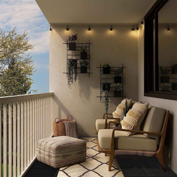 12 in. x 12 in. Square Composite Decking Tiles, Patio Interlocking Deck Tiles for Balcony Porch Backyard (Pack of 27) - 4