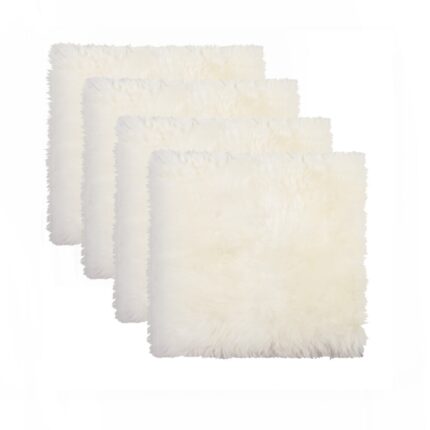 Natural Home Decor New Zealand Sheepskin Chair Pad | 4-Piece - Image 2