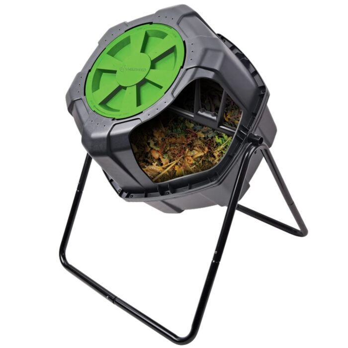 Tumbleweed 110 Liter 29 Gallon Outdoor Garden Rolling Compost Tumbler Bin, Black - 22.05