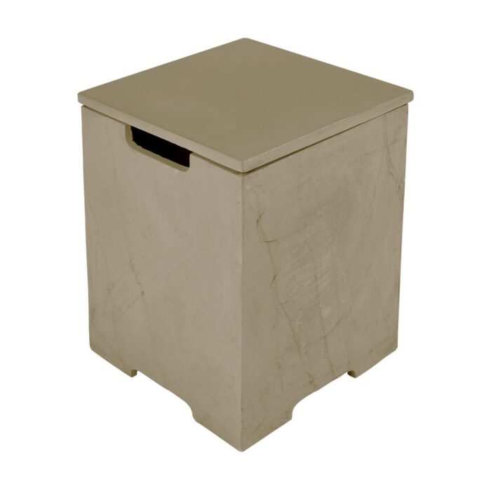 Elementi Plus Square Propane Tank Cover Hideaway Storage Box with Removable Top - 15.9" x 15.9" x 20.5"