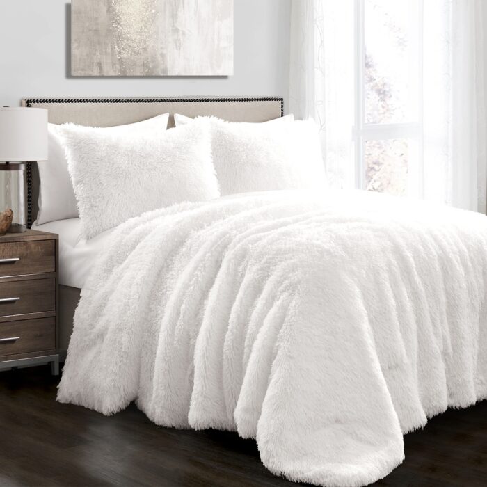 Lush Decor Emma Faux Fur Comforter Set