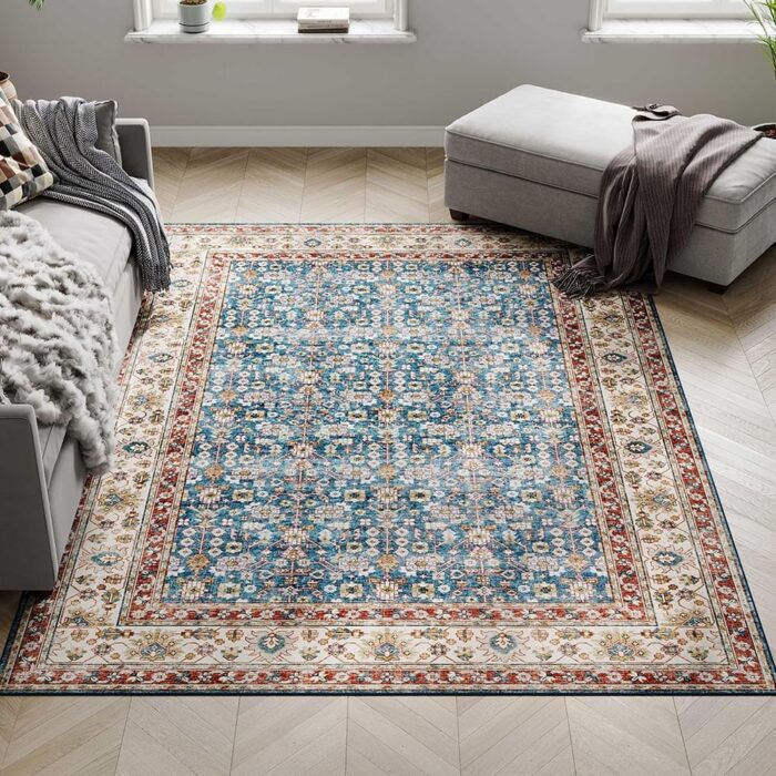 Stain Resistant Lightweight Washable Rug, Anti-Skid Rugs
