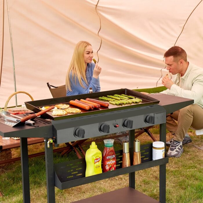 SUGIFT 4 Burner Flat Top Propane Gas Grill - Image 2