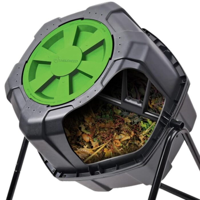 Tumbleweed 110 Liter 29 Gallon Outdoor Garden Rolling Compost Tumbler Bin, Black - 22.05 - Image 2