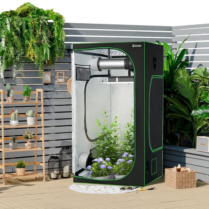48''x48''x80'' Grow Tent High Reflective Mylar w/Observation Window