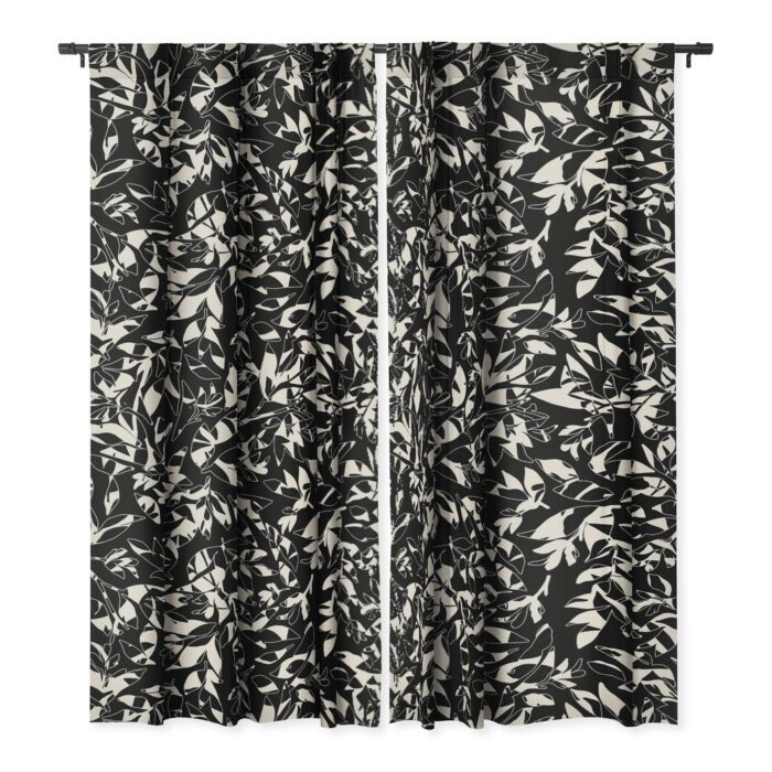 Marta Barragan Camarasa Abstract black white nature DP Blackout Window Curtain - Image 2