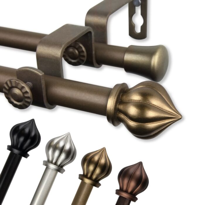 InStyleDesign Jan Double Curtain Rod 5/8-inch dia. - Image 2