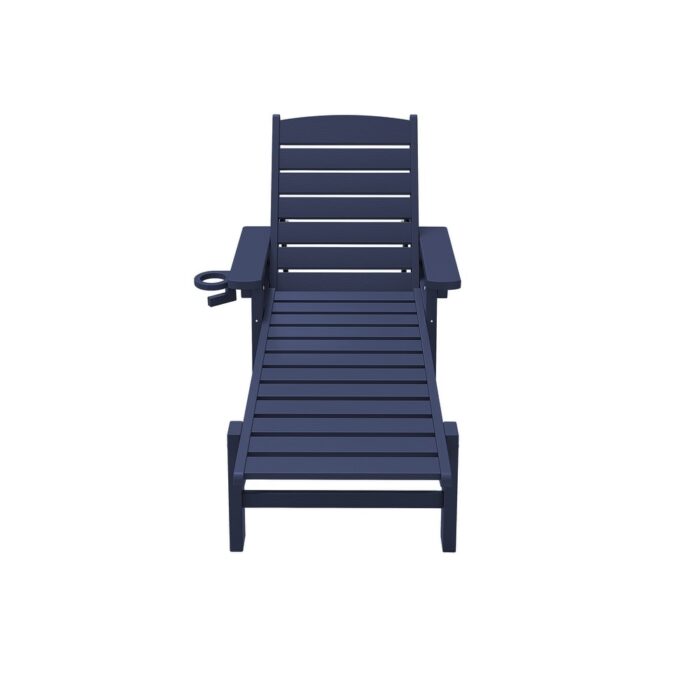 Patio Plastic Lounge Chair Frame Stationary Chaise Lounge Chair - Image 2
