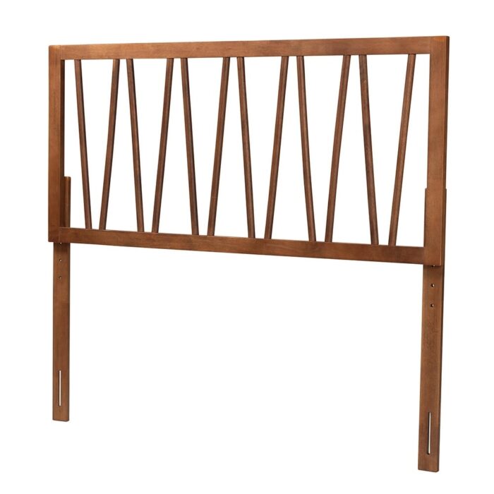 Rahela Mid-Century Modern Ash Walnut Finished Wood Headboard - Image 2