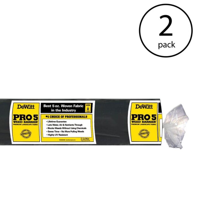 DeWitt P4 Pro 5 Commercial Landscape 5-Oz Weed Barrier Fabric, 4 x 250' (2 Pack) - Image 2