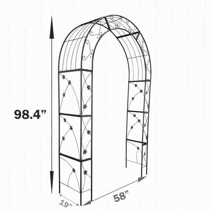 Metal Arch Garden Trellis for Climbing Plants - Image 2