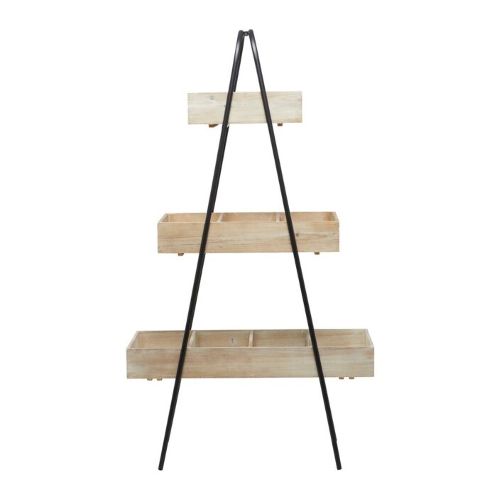 Brown Wood Modern Farmhouse Plantstand - 32"L x 13"W x 56"H - Image 2