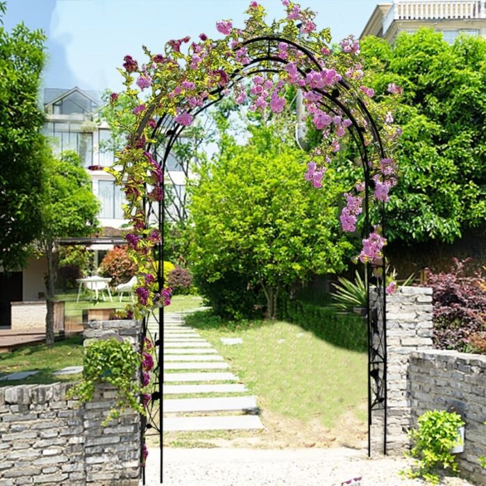 Climbing Plants Support Rose Arch Wedding Arch,Metal Garden Arch Assemble Freely - Image 2