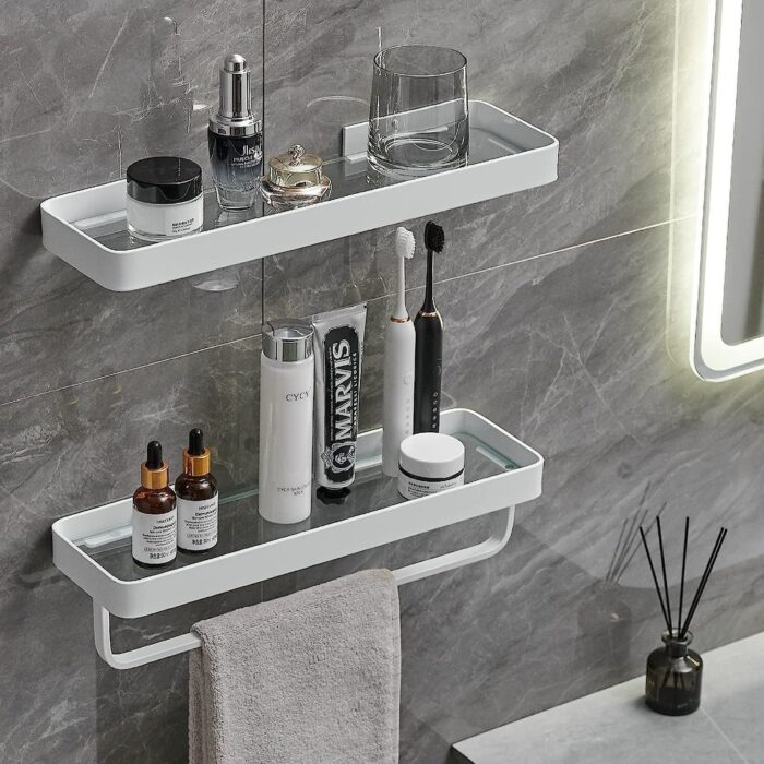 Wall Mounted Glass Shelves - 15.7 in * 4.68 in * 3.85 in - Image 2