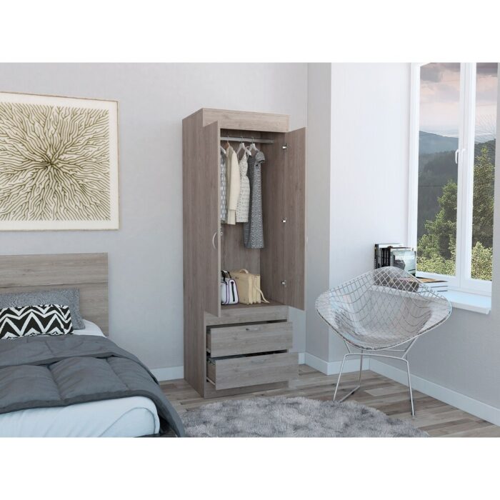 FM Furniture Alabama Armoire with Large Cabinet and 2 Drawers - Image 2