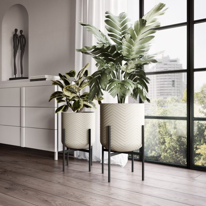 Quinn Large Modern Planters (Set of 2) - Image 2
