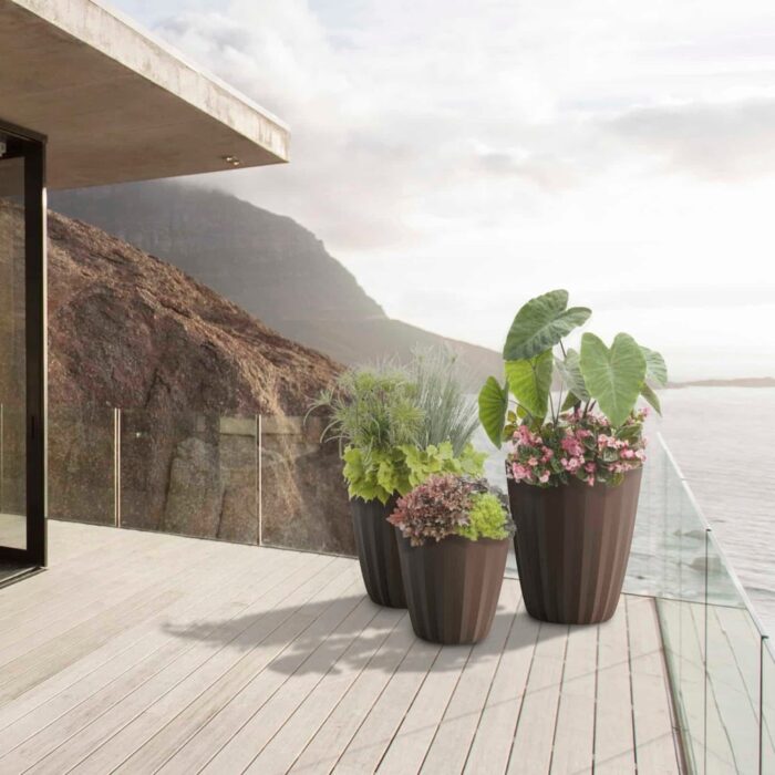 Pleat Modern Pleated Indoor and Outdoor Planter - Image 2