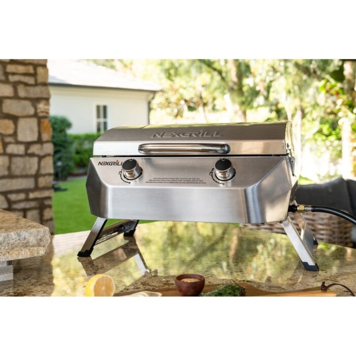 Nexgrill Stainless Steel 2-Burner Portable Propane Grill