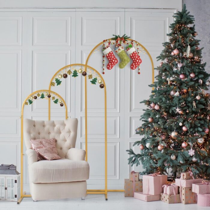 Metal Arch Backdrop Stand Gold Wedding Arch Stand Set of 3