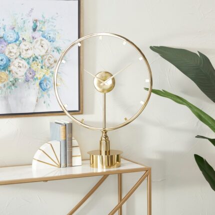 Stainless Steel Modern Clock - 19 x 7 x 25