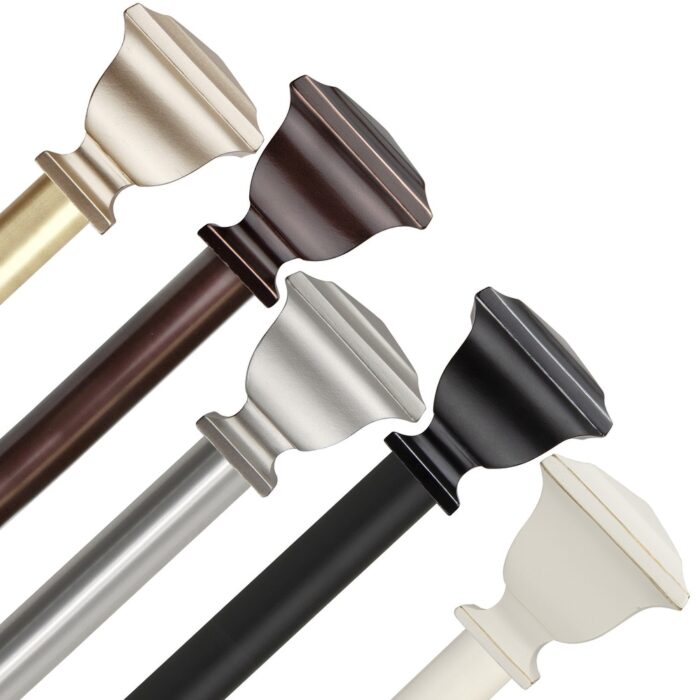 InStyleDesign Jayde 1 inch Diameter Adjustable Curtain Rod