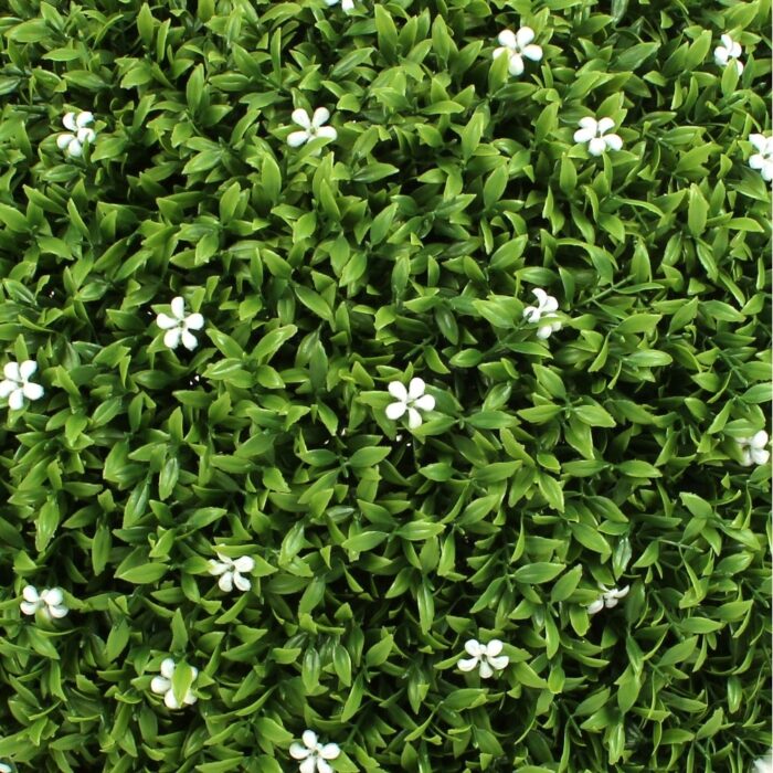 White Flower Grass Topiary Ball - Image 2
