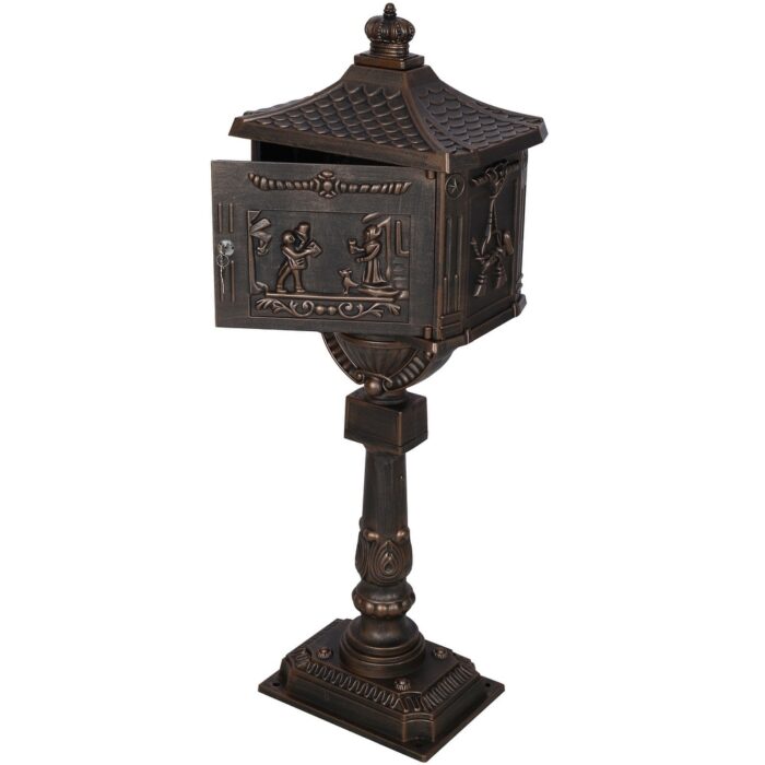 Nestfair Bronze Retro Cast Aluminum Mail Box - Bronze