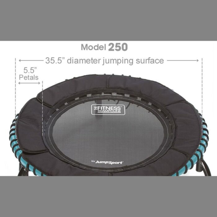 JumpSport 250 Lightweight Round Fitness Trampoline with EnduroLast Elastic Cords - 22 - Image 2