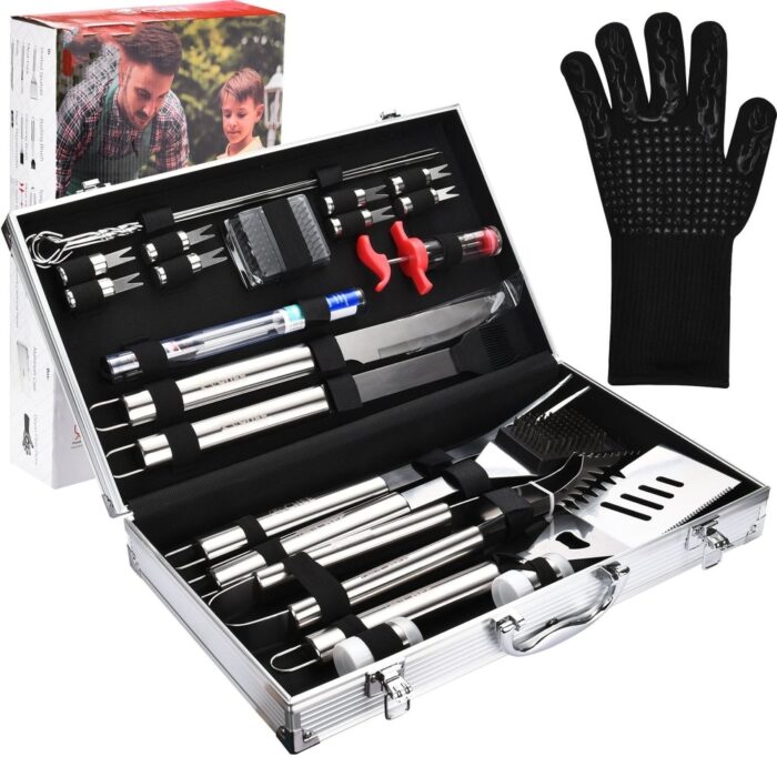 25 Piece BBQ Grill Accessories - Grill Tools - N/A