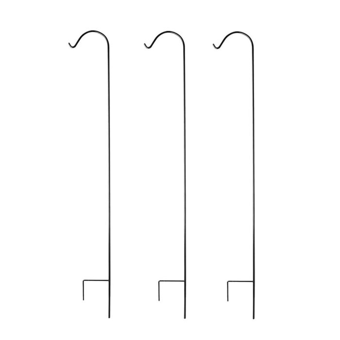 Ashman 92 In Shepherd's Hook Metal Garden Plant Hanger, Black (3 Pack) (2 Pack) - 27 - Image 2