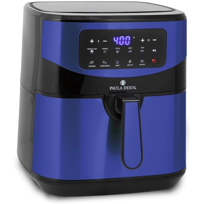 Paula Deen PDKDF579BL 1700 Watts Stainless Steel 10 QT Digital Air Fryer, Blue