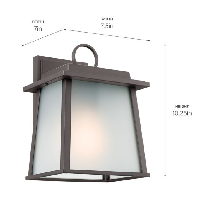 Kichler Lighting Noward 10.25 in. 1-Light Outdoor Wall Lantern Sconce - Image 2