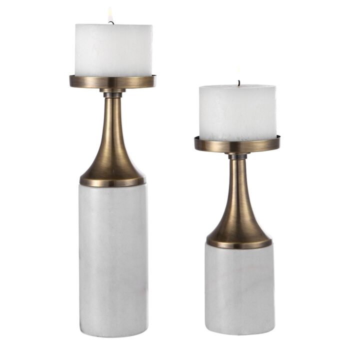 Uttermost Castiel Marble Candle Holders (Set of 2)