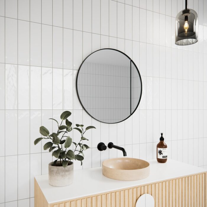 One Door Steel Frame Round Shape Medicine Cabinet